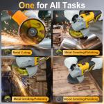 Duoguto 21V Cordless Angle Grinder with 10 Discs