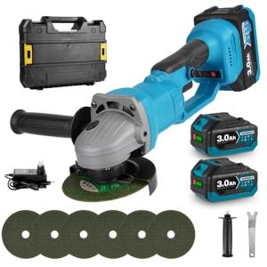 Yofidra 21V Cordless Angle Grinder with Batteries