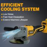 Duoguto 21V Cordless Angle Grinder with 10 Discs