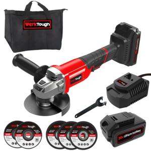 WerkTough 20V Cordless Angle Grinder Kit