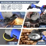 21V Cordless Brushless Angle Grinder with Battery and Accessories