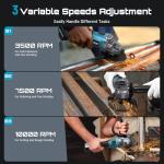 SEESII 21V Cordless Angle Grinder with Batteries