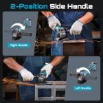 SEESII 21V Cordless Angle Grinder with Batteries