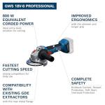 Bosch 18V Cordless Angle Grinder GWS 18V-8