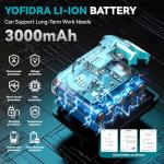 Yofidra 21V Cordless Angle Grinder with Batteries