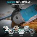 Yofidra 21V Cordless Angle Grinder with Batteries