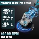 WUDLEP 21V Brushless Cordless Angle Grinder Kit