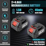 WUDLEP 21V Brushless Cordless Angle Grinder Kit