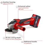 Einhell 18V Cordless Angle Grinder with Battery