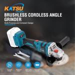 KATSU 21V Brushless Cordless Angle Grinder 115mm