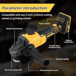 Cordless 125MM Angle Grinder for Dewalt Batteries