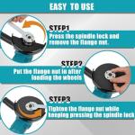 WUDLEP 21V Brushless Cordless Angle Grinder Kit