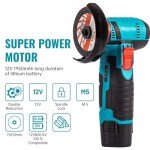 Mini Cordless 12V Angle Grinder with Batteries