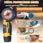 Compact 12V Cordless Angle Grinder with Batteries
