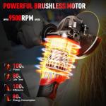 Avhrit 21V Cordless Angle Grinder with Batteries