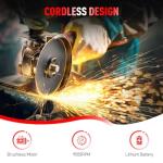 Avhrit 21V Cordless Angle Grinder with Batteries