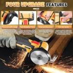 Compact 12V Cordless Angle Grinder with Batteries