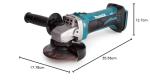 Makita 18V Li-ion Angle Grinder, 115mm