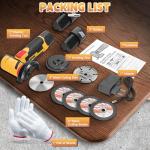 Compact 12V Cordless Angle Grinder with Batteries