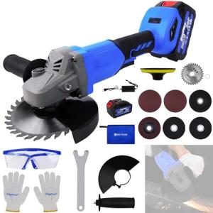 21V Cordless Angle Grinder with Battery and Charger