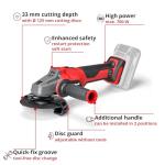 Einhell 18V Cordless Brushless Angle Grinder 125mm