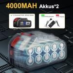 Huhomco Cordless Angle Grinder with Batteries & Charger