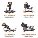 Evolution R210SMS-300+ Sliding Mitre Saw 210mm