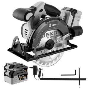 DEKOPRO 20V Cordless Circular Saw with Batteries