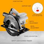 DEKOPRO 1200W Circular Saw with 185mm Blade