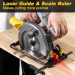 Enventor 1400W Electric Circular Saw with Laser Guide