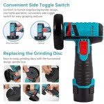 Mini Cordless 12V Angle Grinder with Batteries