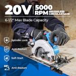 Dong Cheng 20V Cordless Circular Saw with Blades