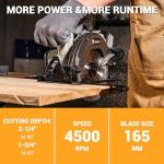 DEKOPRO 20V Cordless Circular Saw with Battery