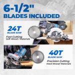 Dong Cheng 20V Cordless Circular Saw with Blades