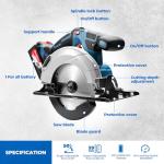 Dong Cheng 20V Cordless Circular Saw with Blades
