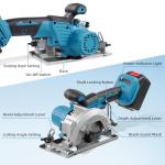 18V Cordless Mini Circular Saw with Blades and Batteries