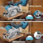 Wowspeed 18V Cordless Circular Saw with 2 Batteries
