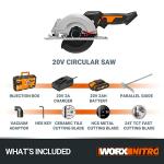 Worx 20V Cordless Brushless Circular Saw with Battery