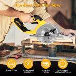 20V Cordless Mini Circular Saw with Blades