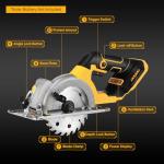 20V Cordless Mini Circular Saw with Blades