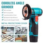 Mini Cordless 12V Angle Grinder with Batteries