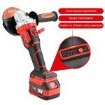 TEENO 21V Cordless Angle Grinder with Batteries