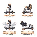 Evolution R255SMS-DB+ Double Bevel Mitre Saw