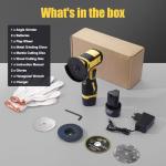 VISLONE Cordless Mini Angle Grinder Kit with Accessories
