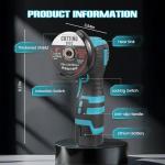 Cordless Mini Angle Grinder with Batteries and Discs