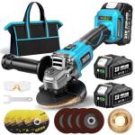 SEESII 21V Cordless Angle Grinder with Batteries