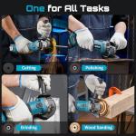 SEESII 21V Cordless Angle Grinder with Batteries