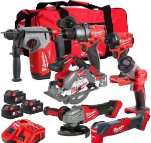 Milwaukee M18 FPP7A3 18V Cordless Tool Set