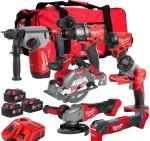Milwaukee M18 FPP7A3 18V Cordless Tool Set