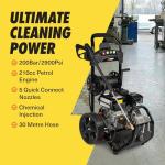 Bimson 2900 PSI Petrol Pressure Washer with Nozzles